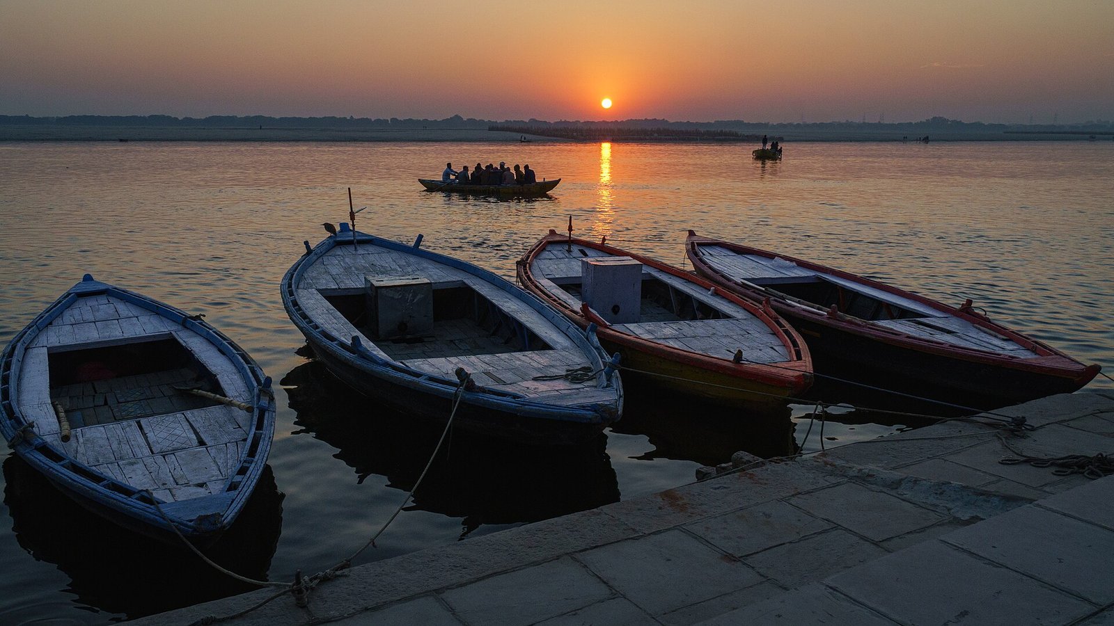 Boats on the Ganga at Varanasi